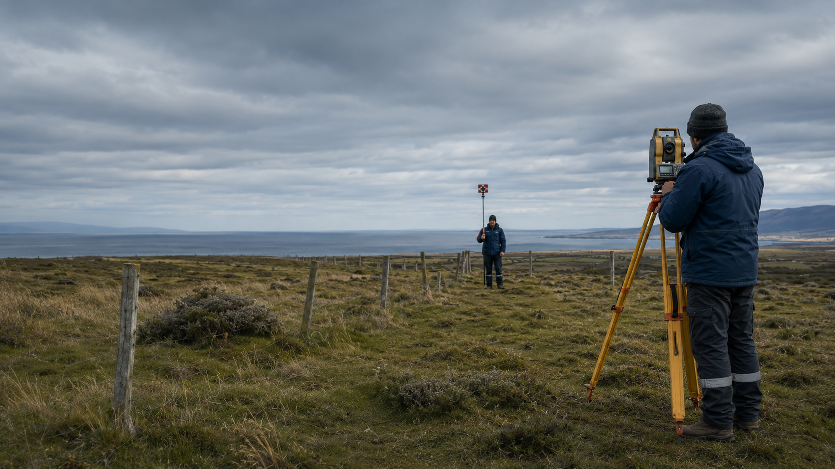 Levantamiento topográfico en un terreno rural de Magallanes